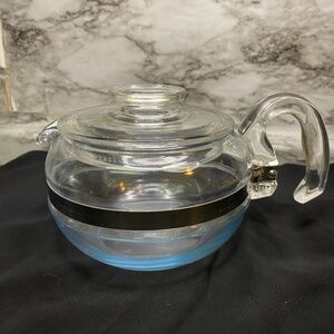 * vintage Pyrex Flameware 6-cup percolator coffee pot  1930 Vintage
